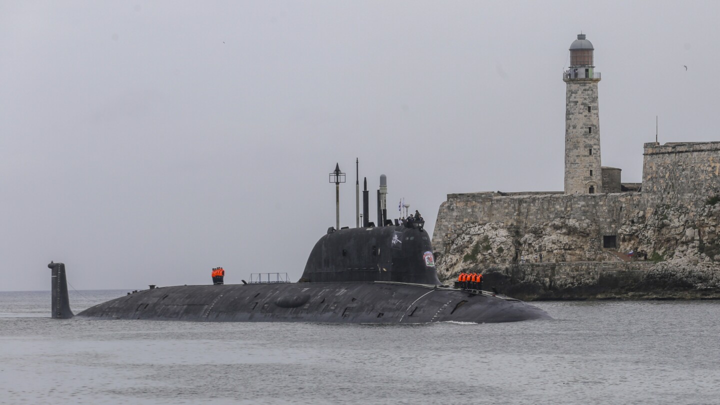 US submarine pulls into Guantanamo Bay a day after Russian warships arrive in Cuba