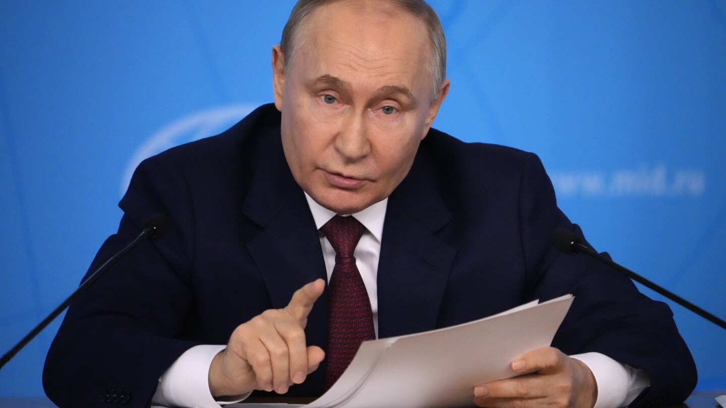 Putin vows truce if Ukraine exits Moscow-occupied areas and drops NATO bid — a nonstarter for Kyiv