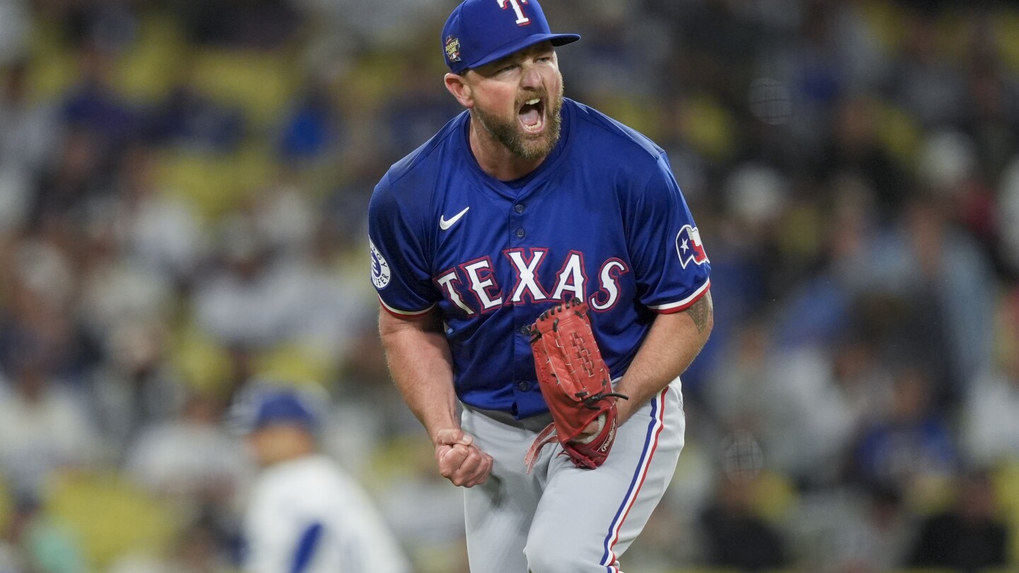 Lorenzen pitches Rangers past Dodgers 3-1 for their 1st series win in Los Angeles since 1999