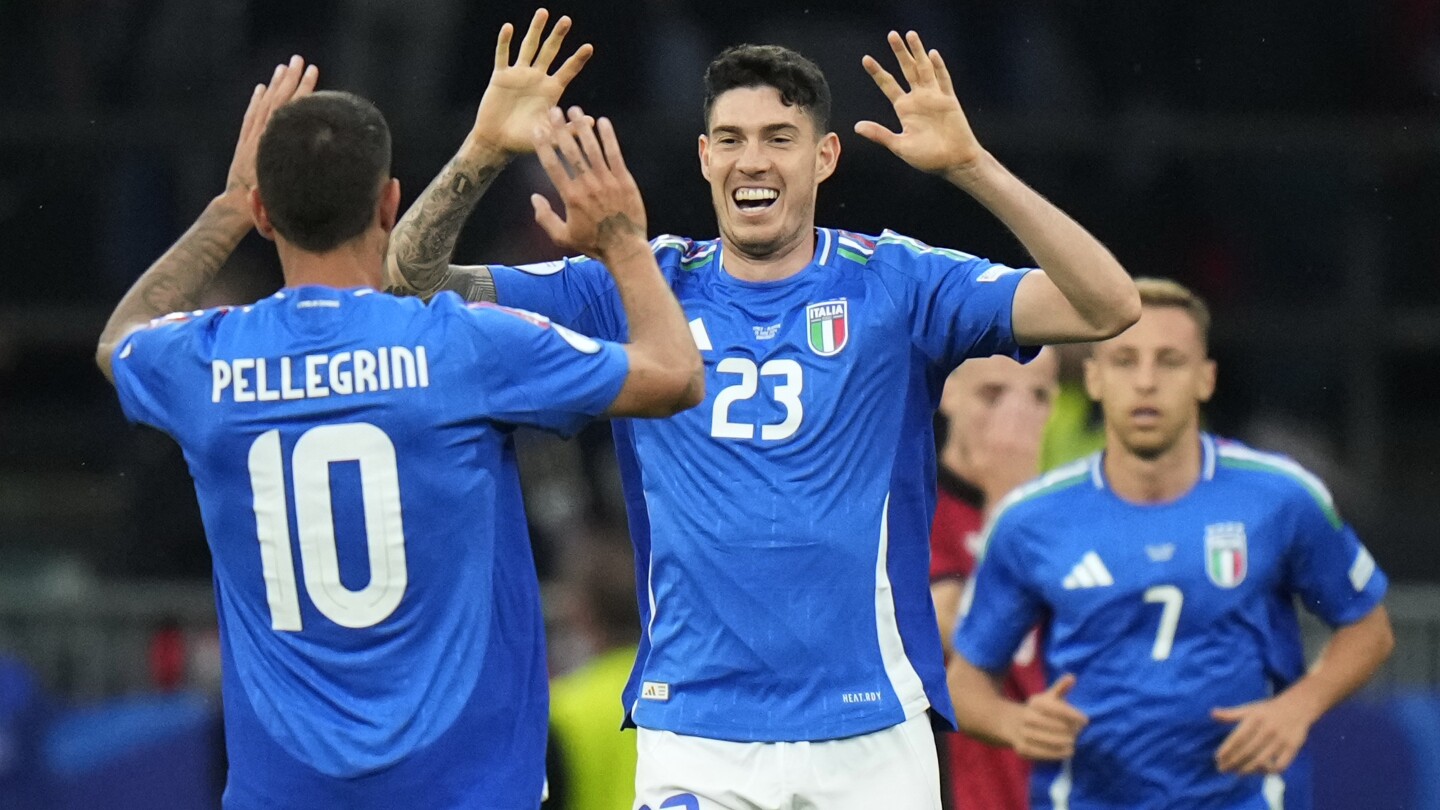 Italy concedes goal after 23 seconds but recovers to beat Albania 2-1 at Euro 2024