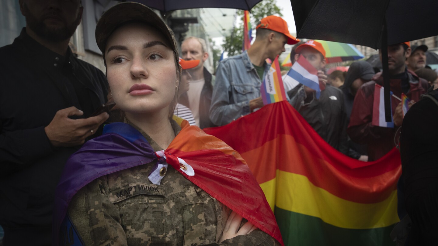 LGBT soldiers in Ukraine hope their service is changing attitudes as they rally for legal rights