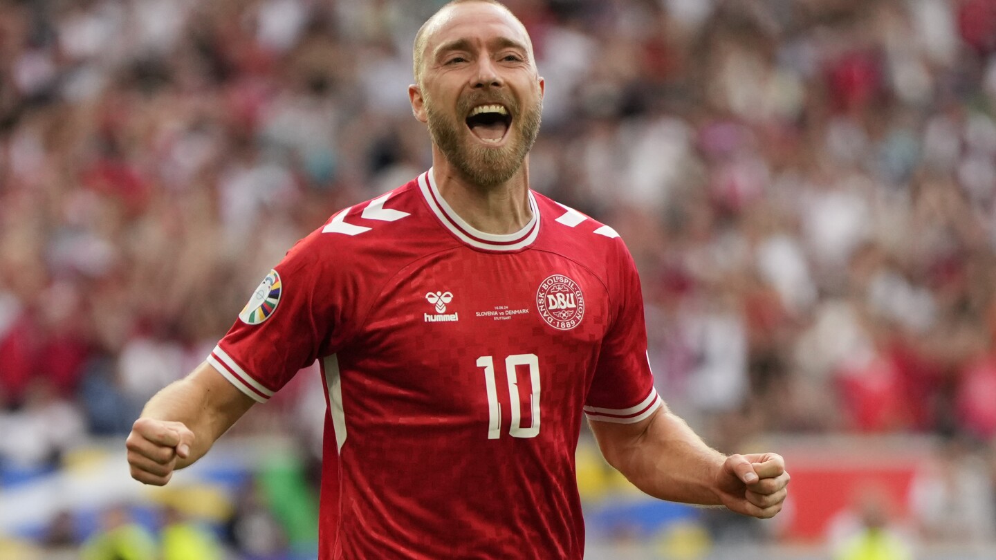 Eriksen scores for Denmark at Euro 2024, three years after his collapse on the field