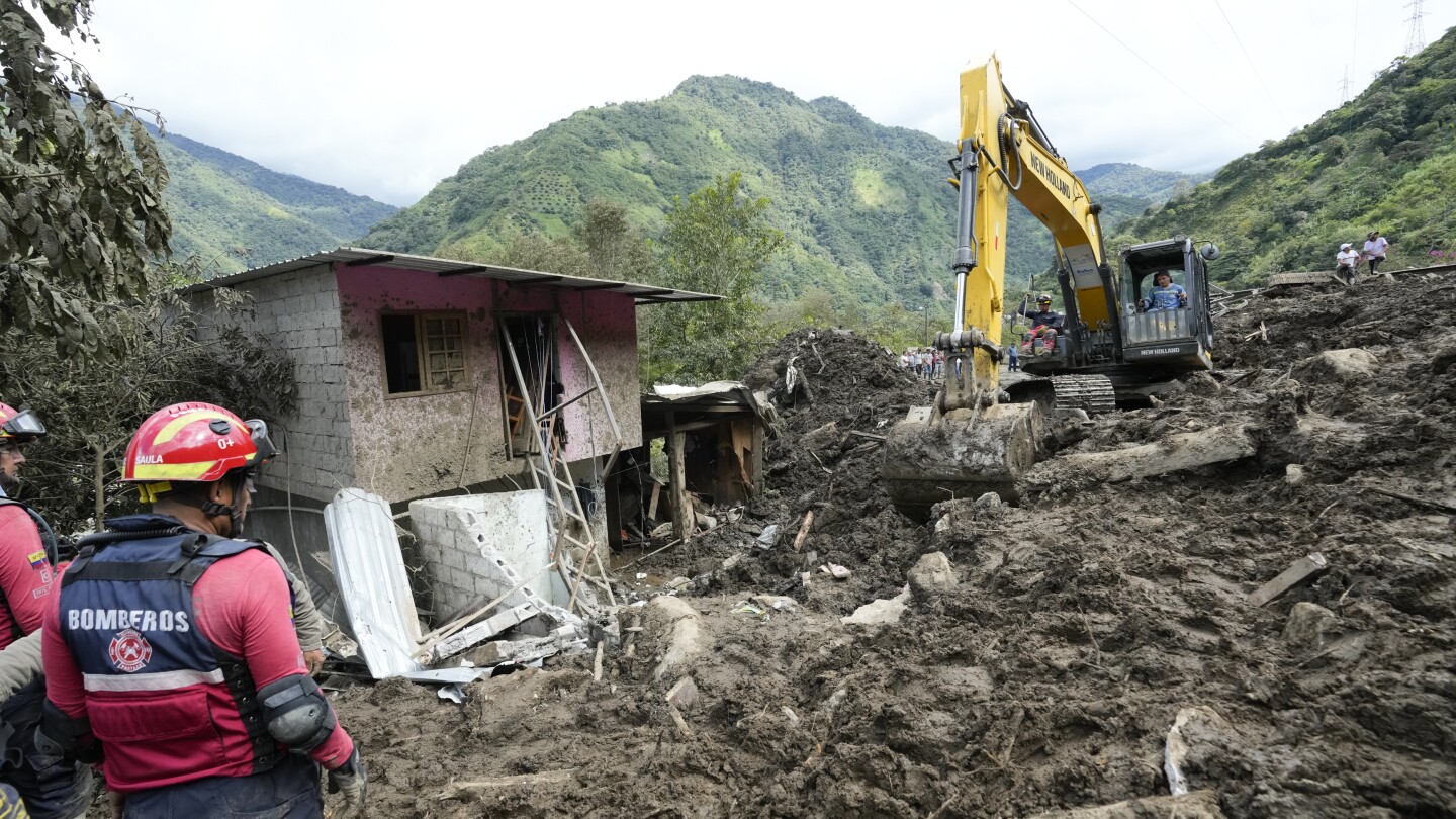 Rescuers find more victims after a landslide in Ecuador, rising the death toll to 8