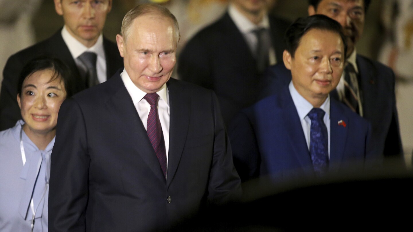 Putin in Vietnam, seeking to strengthen ties in Southeast Asia while Russia’s isolation deepens