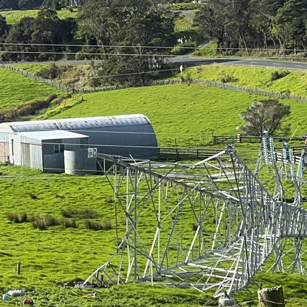 Much of New Zealand’s far north is without power after a transmission tower fell over