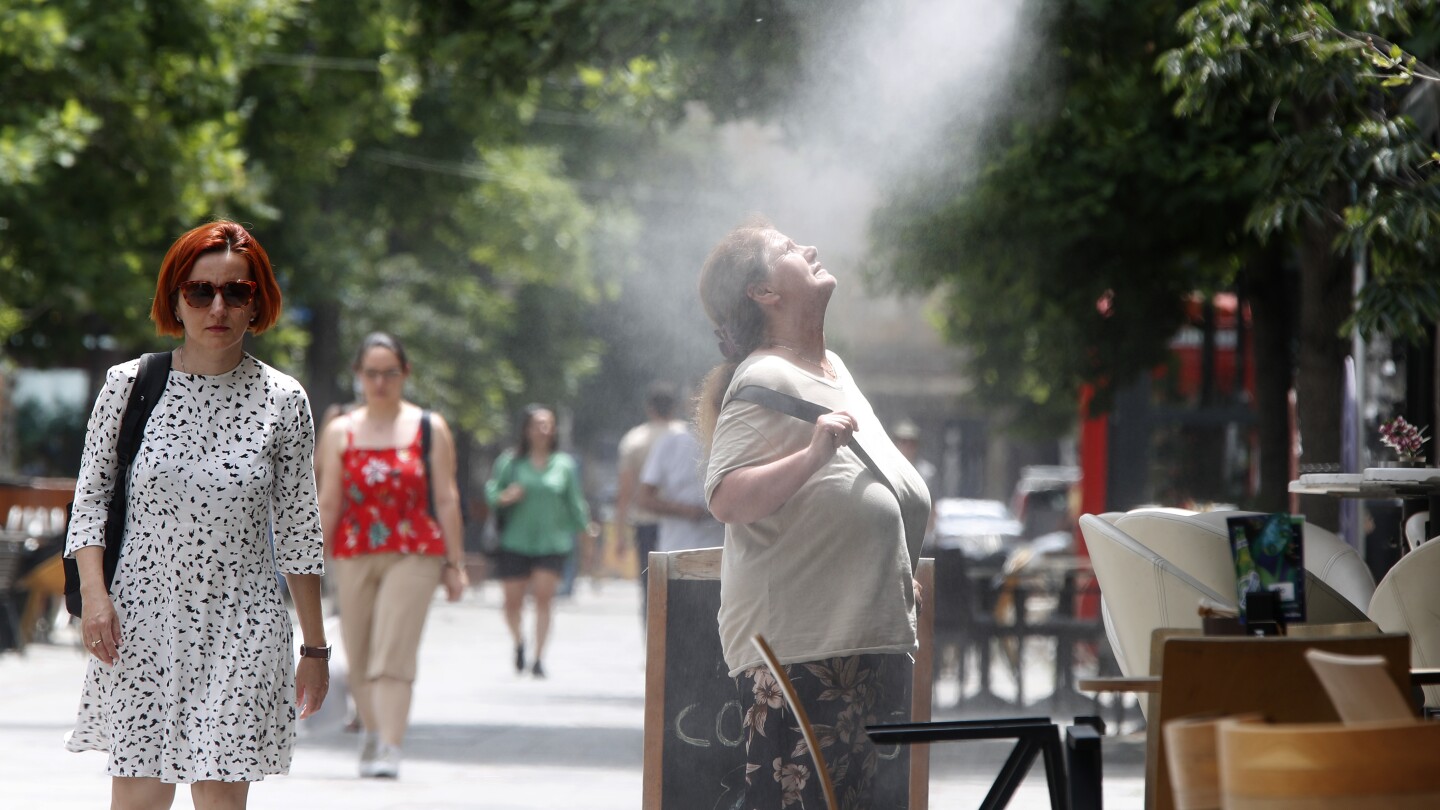 Authorities in North Macedonia urge people to take care amid unusually high June temperatures