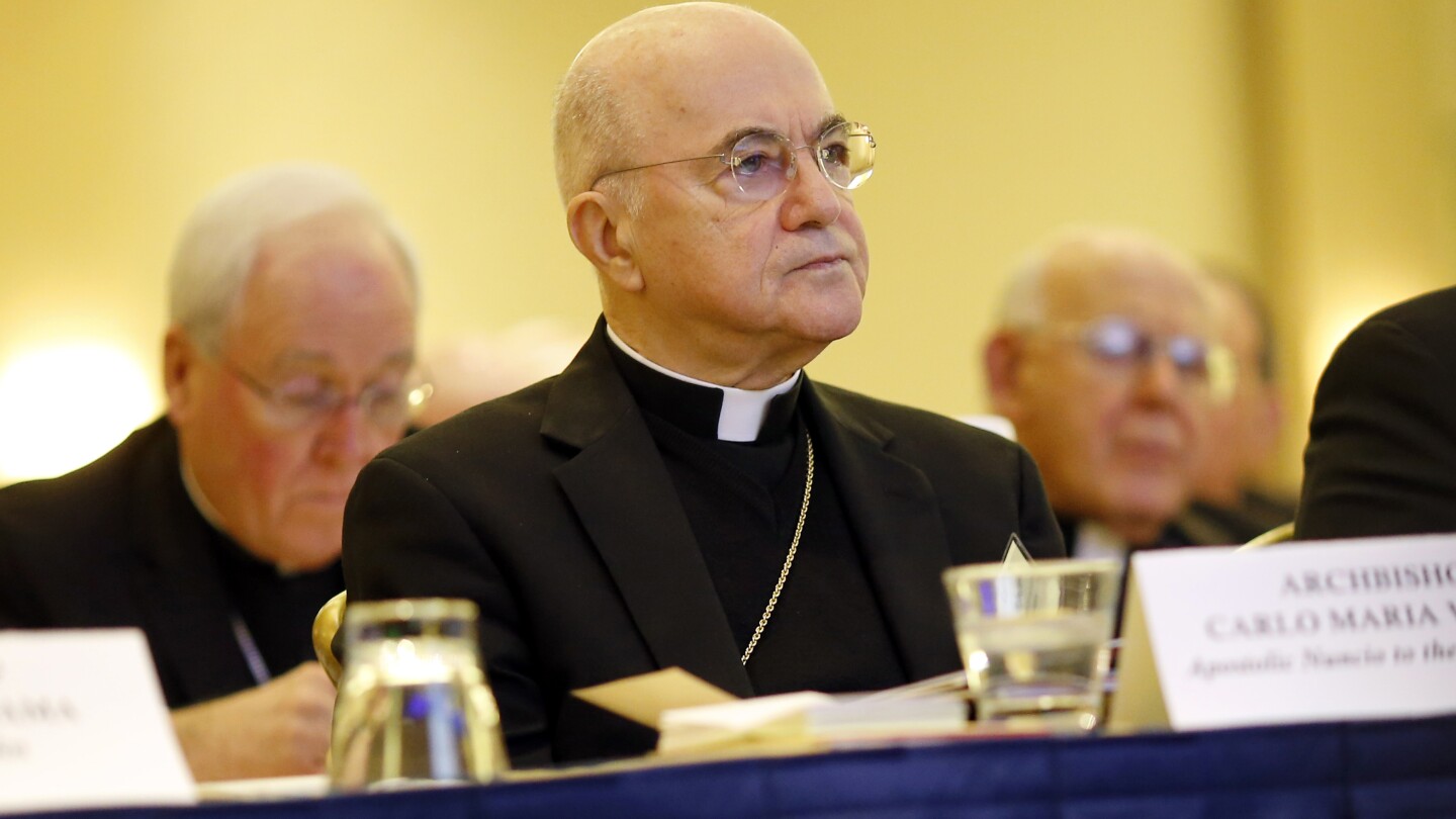 The former nuncio to the US says he faces schism charges from the Vatican