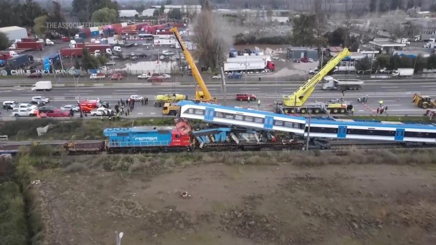 Two trains collide head-on in Chile, police investigate causes of unusual incident | AP News