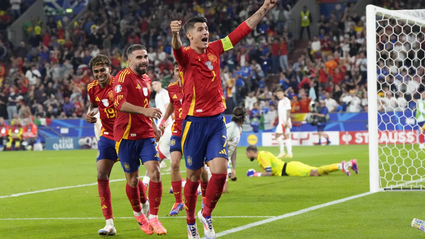 Spain beats Italy 1-0 and advances to knockout round at Euro 2024