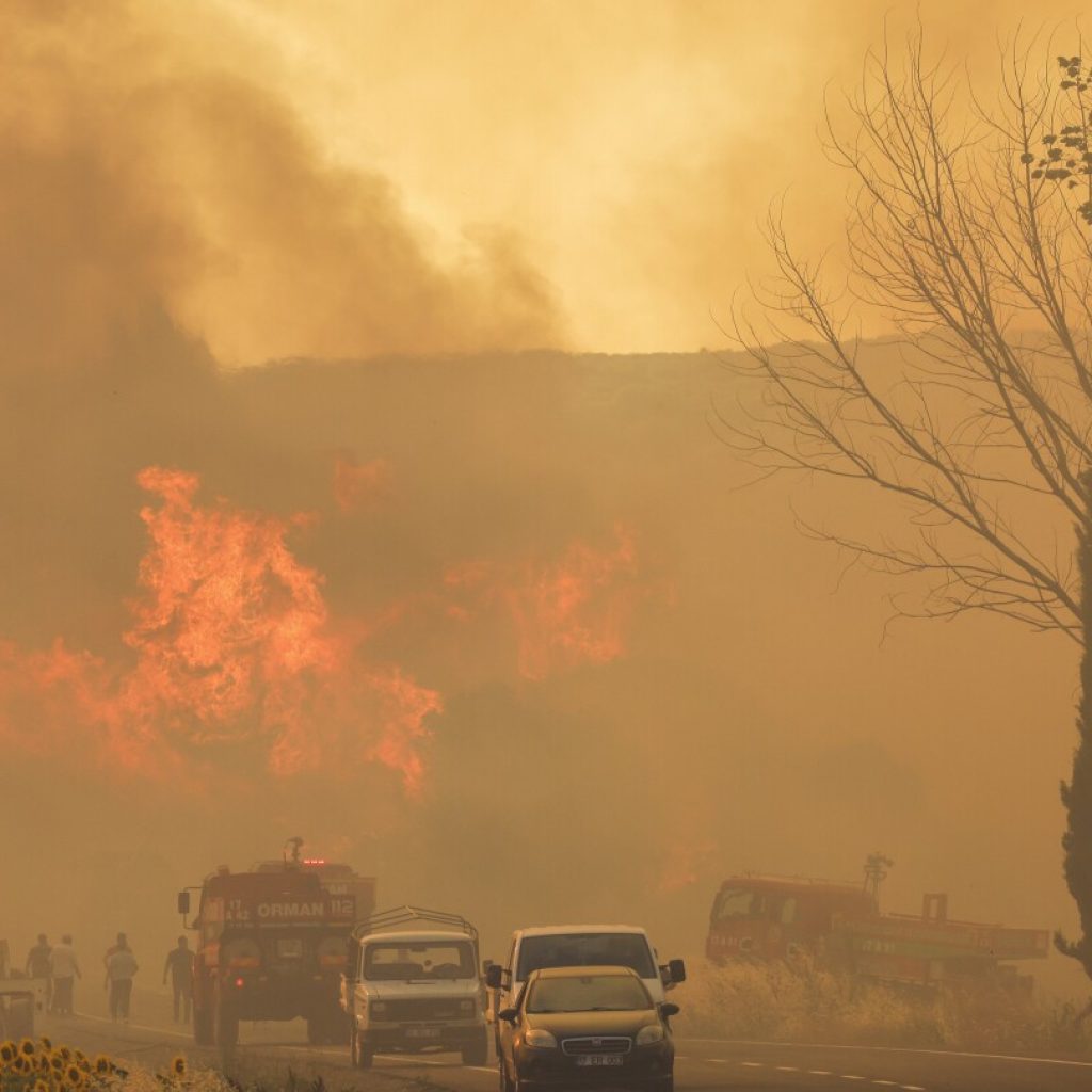 An agricultural fire spreads through settlements in southeast Turkey leaving at least 5 dead