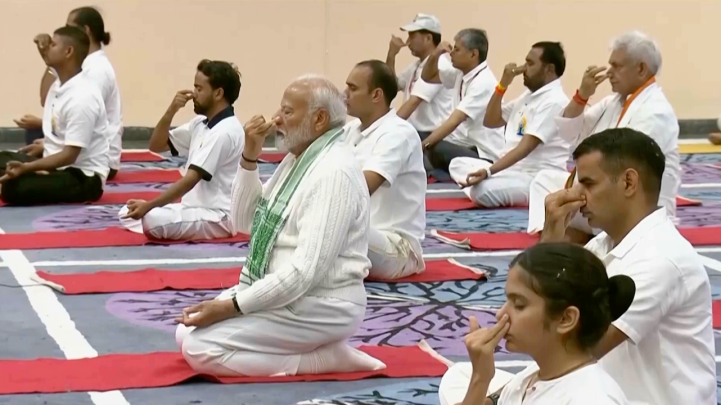 Modi celebrates International Yoga Day in Srinagar | AP News