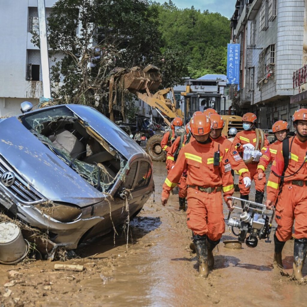 Rescuers find family of 6 dead in landslide in eastern China, as severe weather warning extended