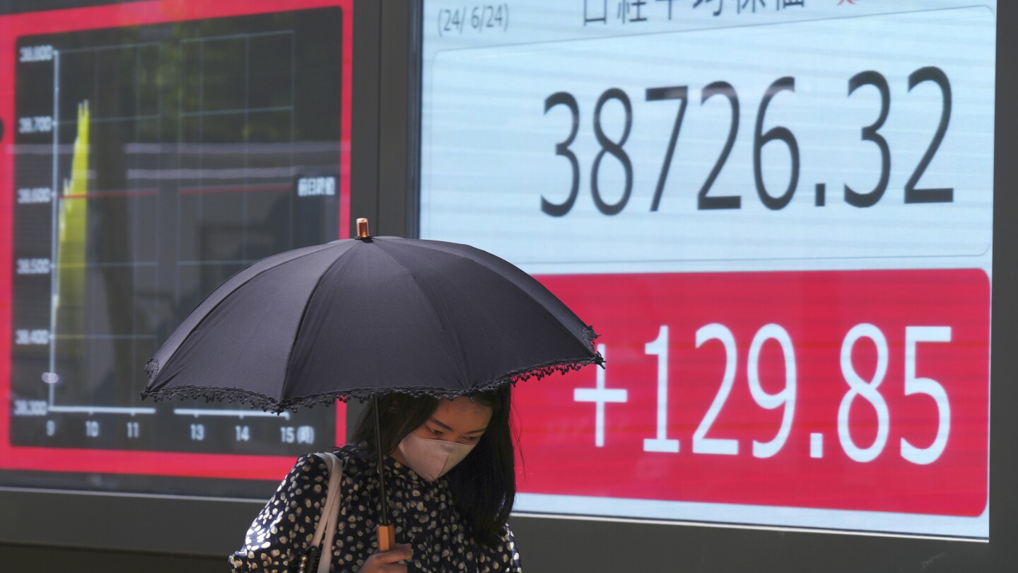 Stock market today: Asian shares lower after Wall Street closes another winning week