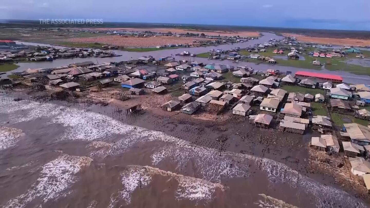 This Nigerian town is slowly disappearing under the Atlantic Ocean | AP News