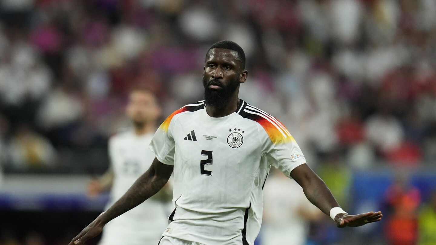 Germany confirms Antonio Rüdiger strained a hamstring ahead of Euro 2024 last-16 game