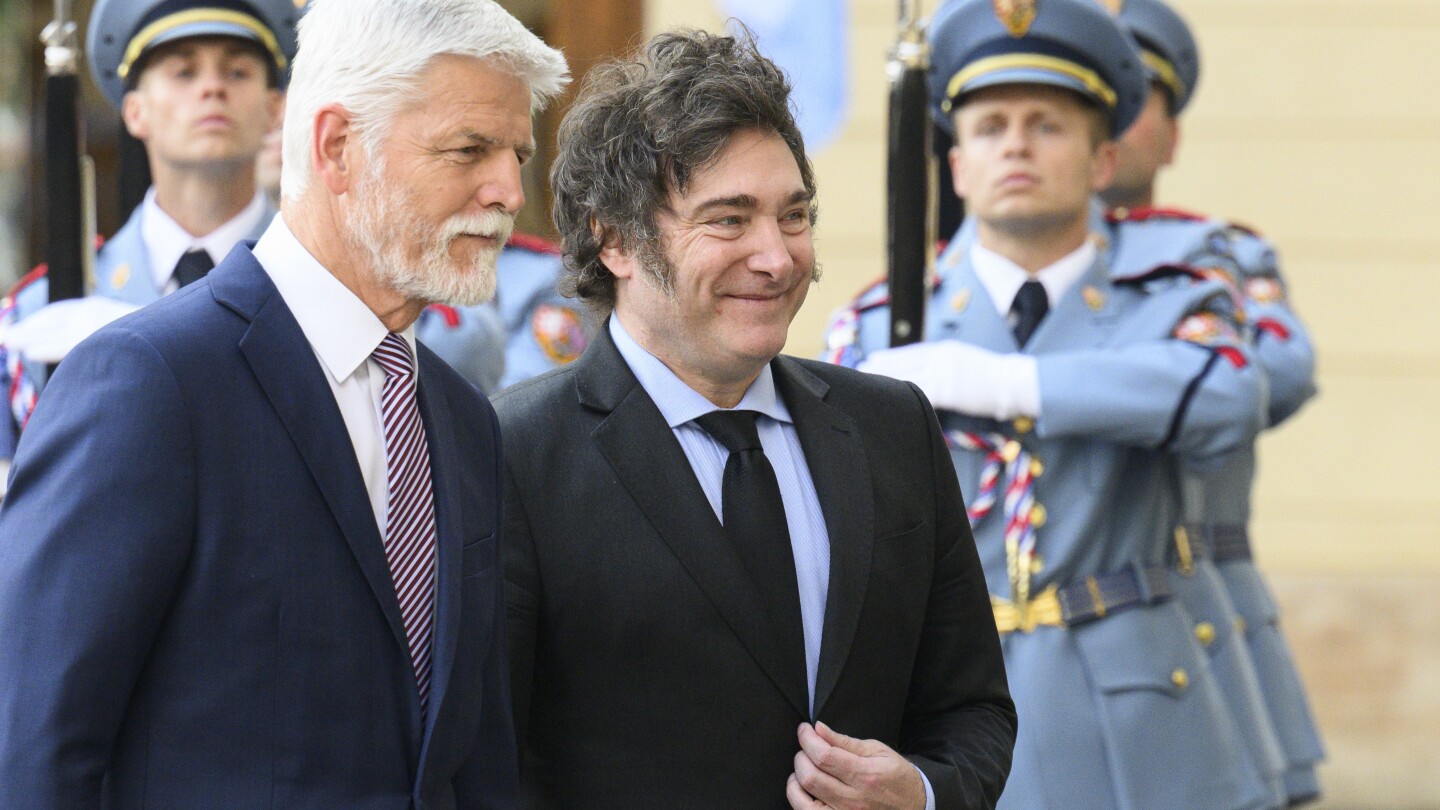 Argentina’s President Javier Milei meets Czech leaders to wrap up his trip to Europe