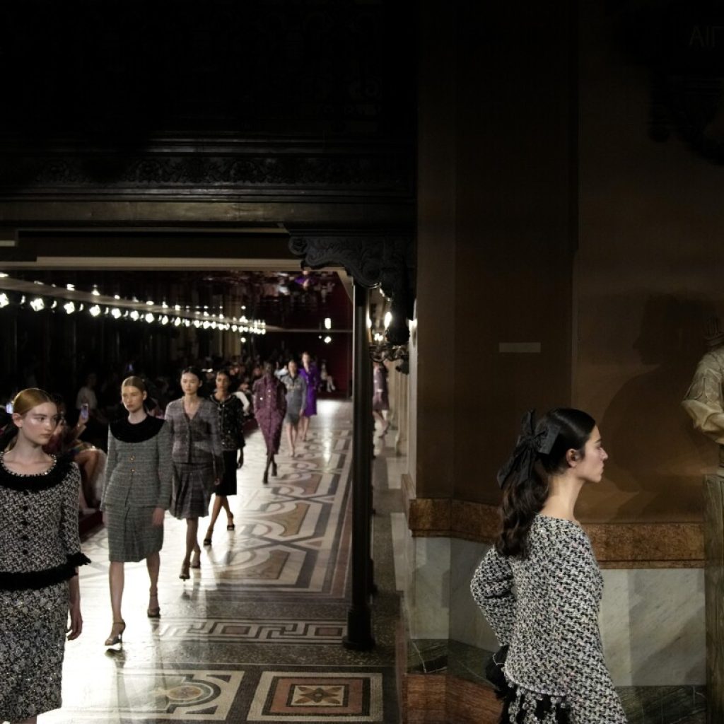 Chanel goes to the opera in a gleaming but designer-less couture collection