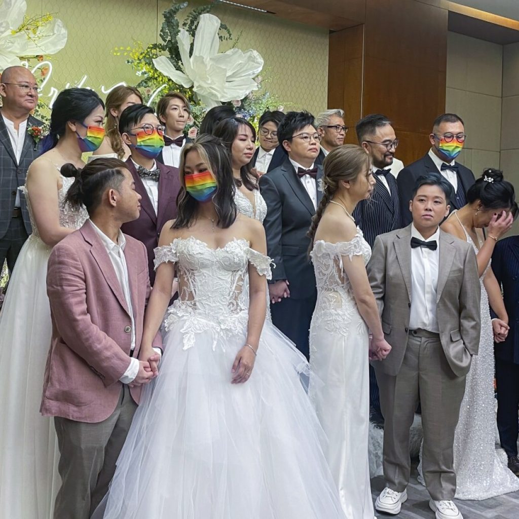 A US officiant marries 10 same-sex couples in Hong Kong via video chat