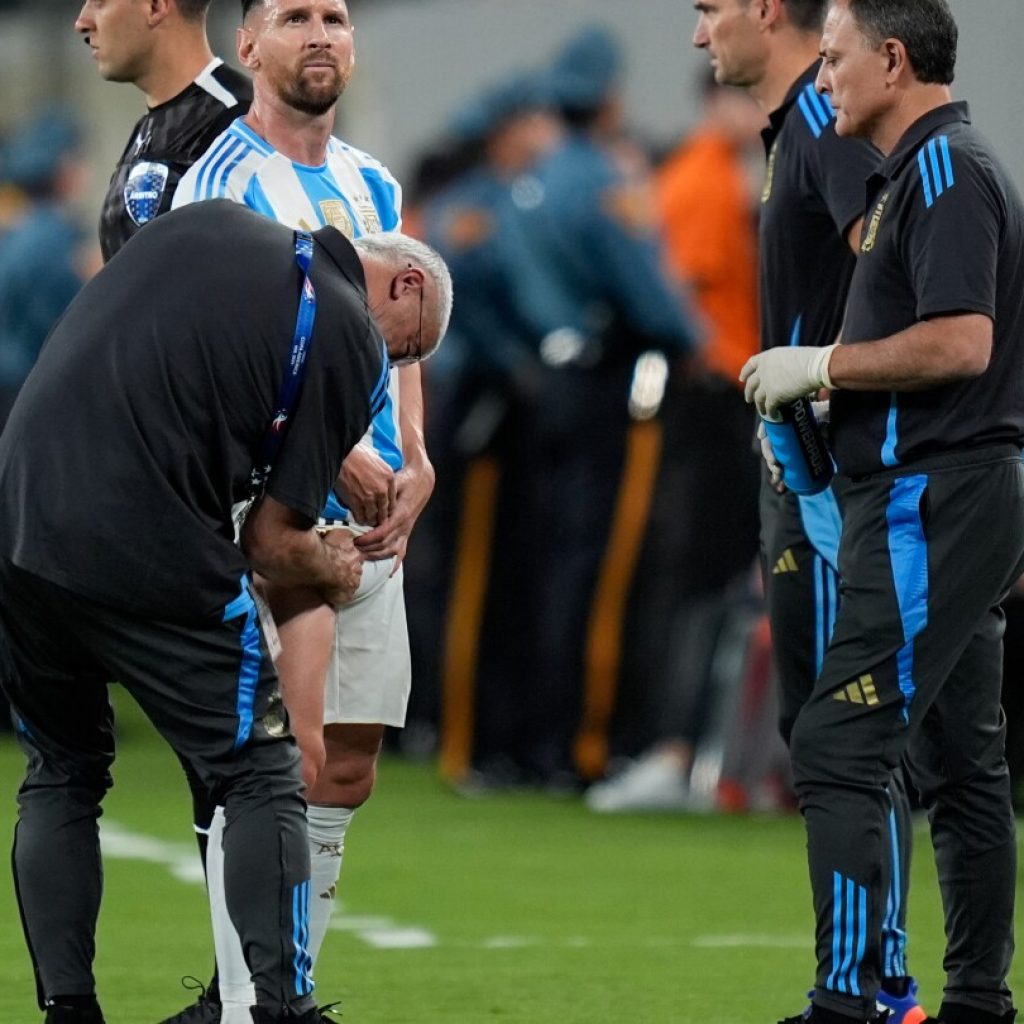 Lionel Messi hopes leg injury sustained during Argentina’s Copa America win over Chile not serious
