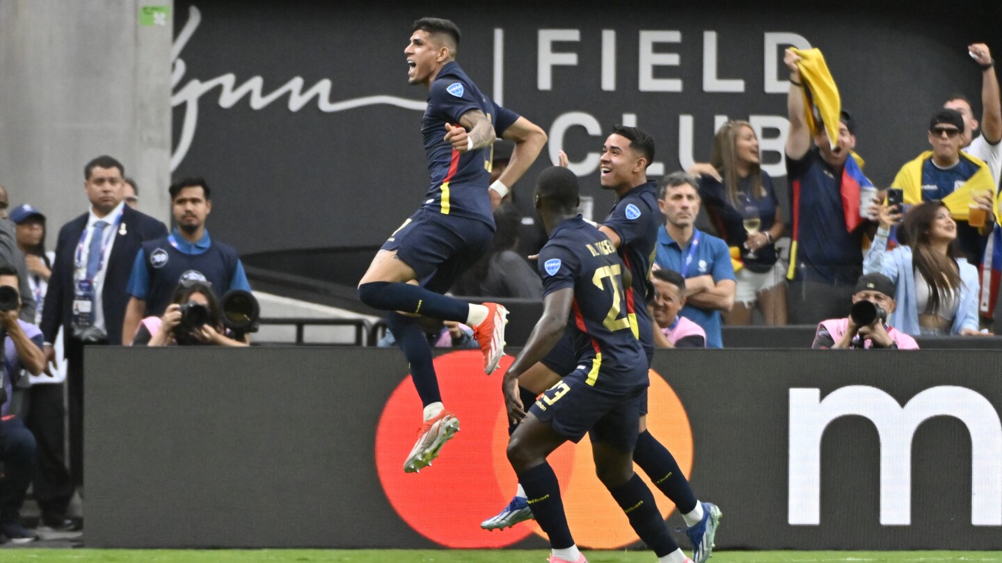 Ecuador wins its first Copa America game since 2016, beats winless Jamaica 3-1