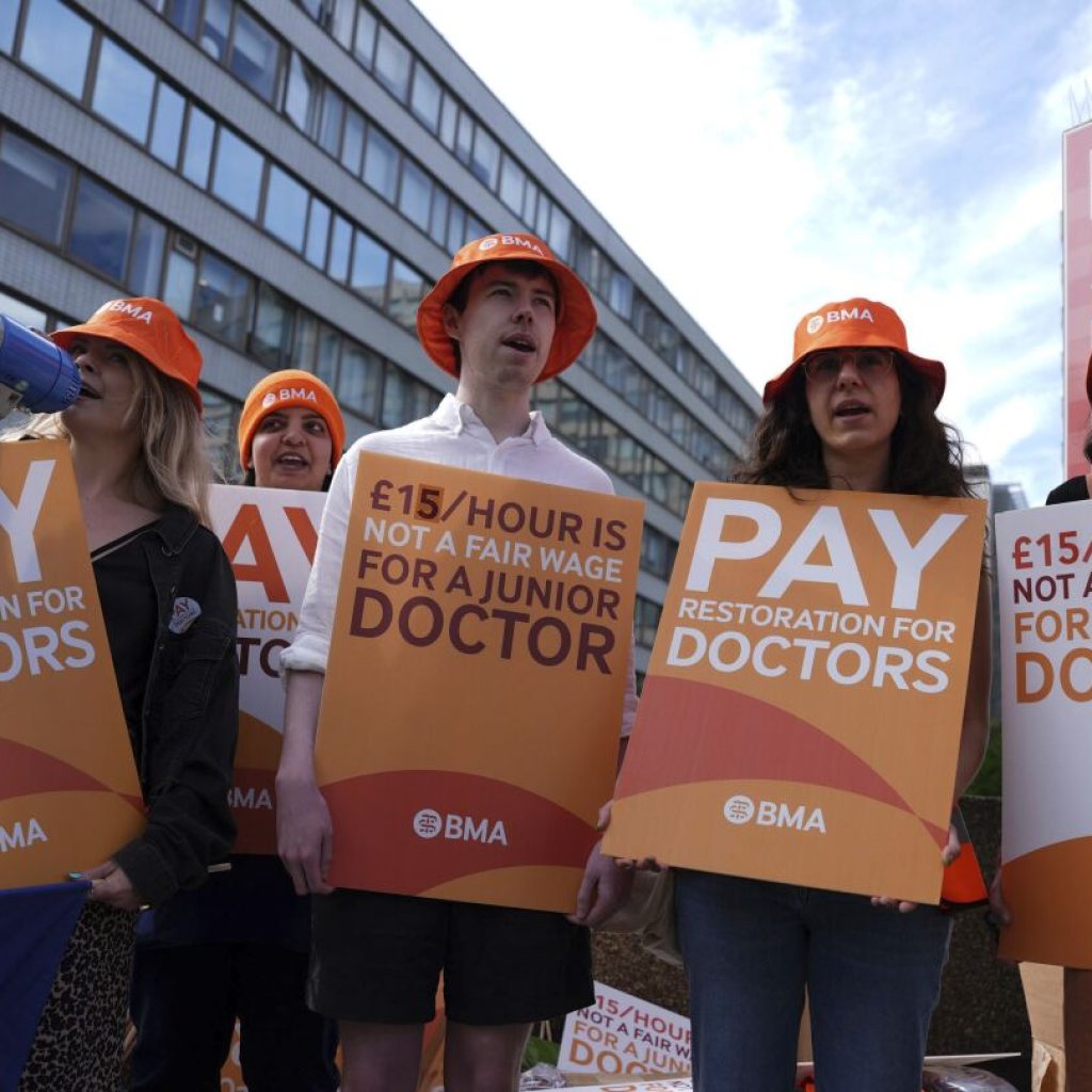 Thousands of doctors go on strike in England a week before the UK general election