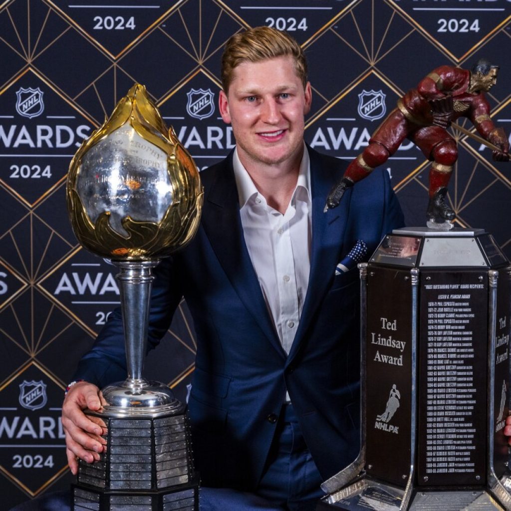 Colorado’s MacKinnon wins Hart and Lindsay awards as the NHL’s top player