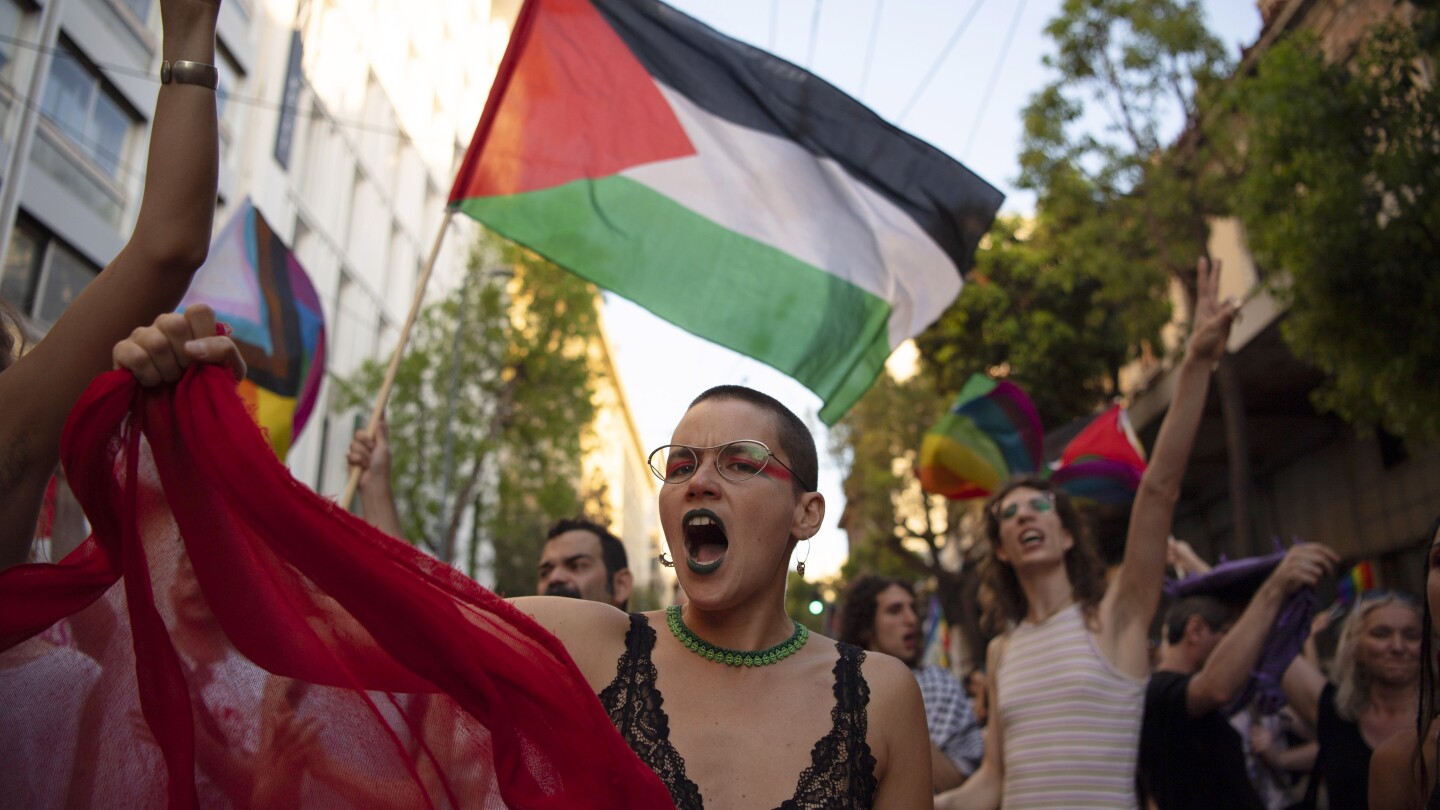 As LGBTQ+ Pride’s crescendo approaches, tensions over war in Gaza expose rifts