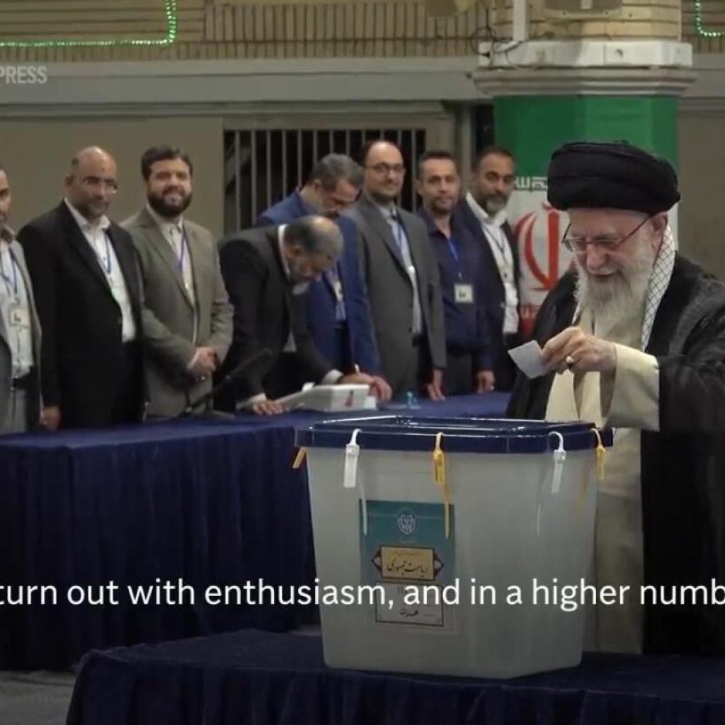 Khamenei votes as Iranians go to the polls to replace president killed in a helicopter crash | AP News