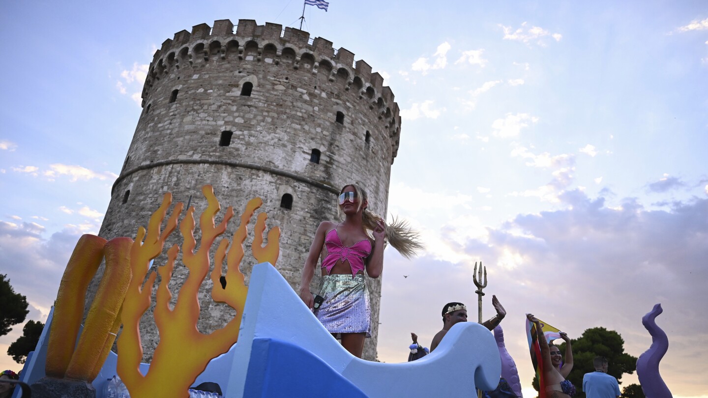 Thousands attend annual EuroPride parade in Greek city of Thessaloniki amid heavy police presence