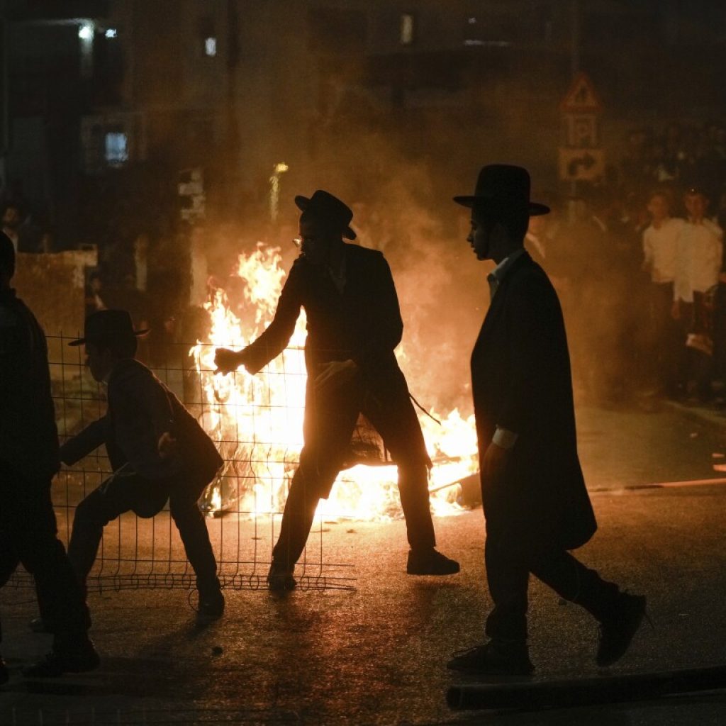 Ultra-Orthodox protest against order to enlist in Israeli military turns violent in Jerusalem
