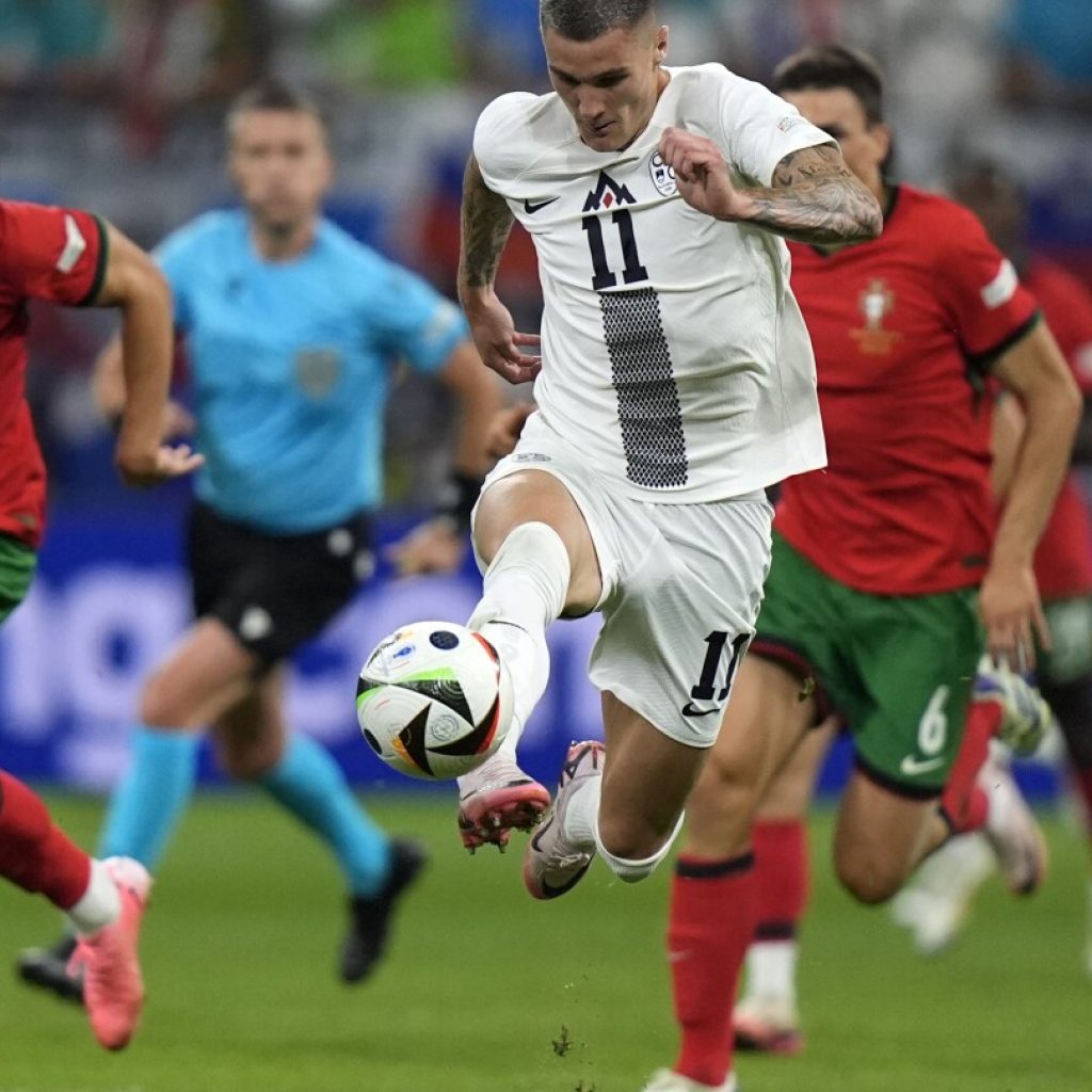 Slovenia forward Šeško misses two chances to end Euro 2024 for Ronaldo’s Portugal