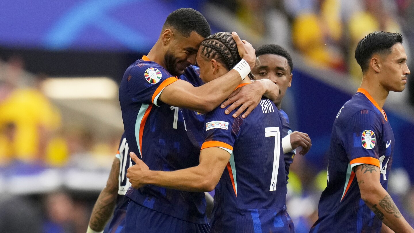 Cody Gakpo’s goal gives Netherlands 1-0 lead over Romania at halftime in round of 16 at Euro 2024