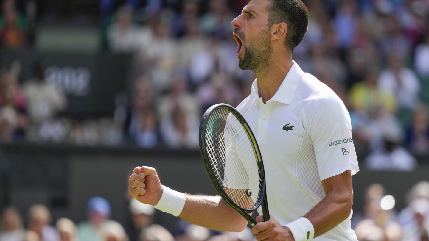 Novak Djokovic grinds out a victory over wild card Jacob Fearnley at Wimbledon