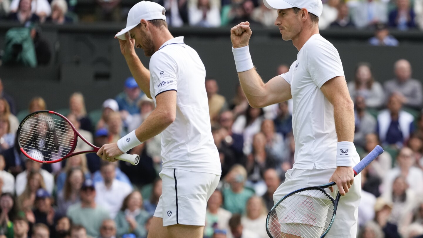 Andy Murray’s Wimbledon farewell tour begins with a loss in doubles with his brother