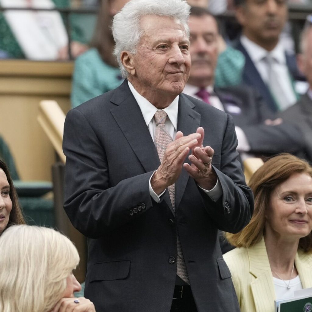 Actor Dustin Hoffman and Super Bowl winner Patrick Mahomes among celebrities at Wimbledon