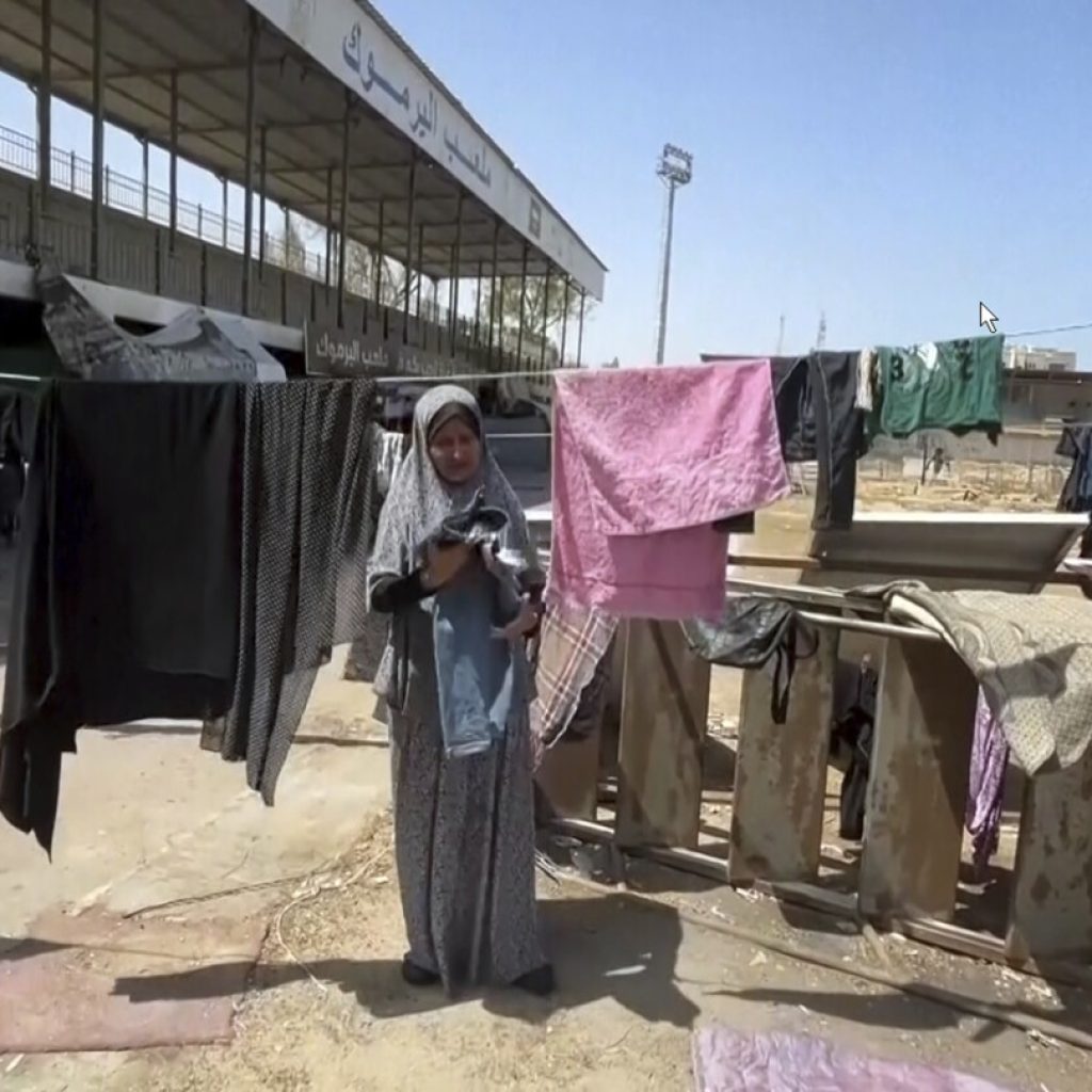 Gaza’s biggest soccer stadium is now a shelter for thousands of displaced Palestinians