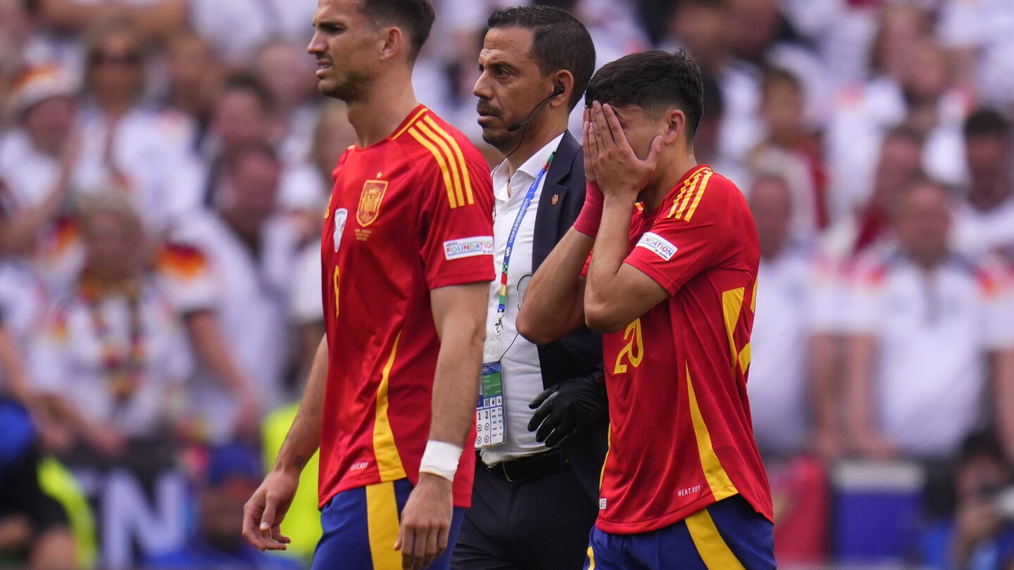 Spain’s Pedri ruled out of rest of Euros and Kroos apologises for tournament-ending tackle