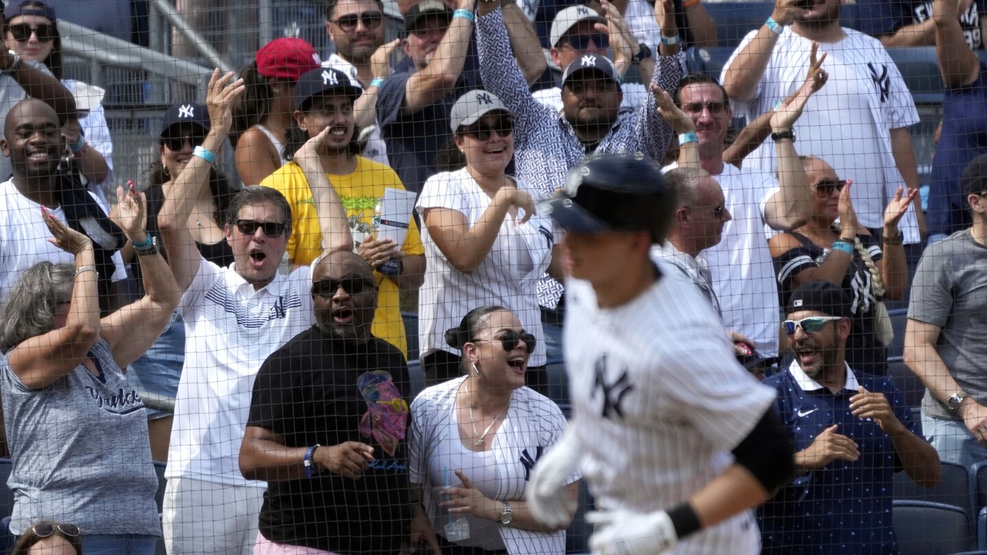 Ben Rice becomes 1st Yankees rookie to hit 3 homers in a game in a 14-4 rout of Red Sox