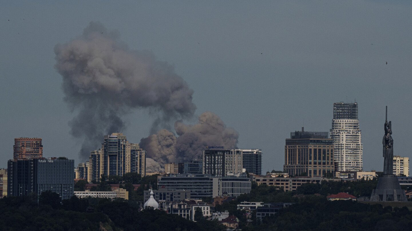 Russian missiles hit a children’s hospital in the Ukrainian capital and kill at least 10 elsewhere