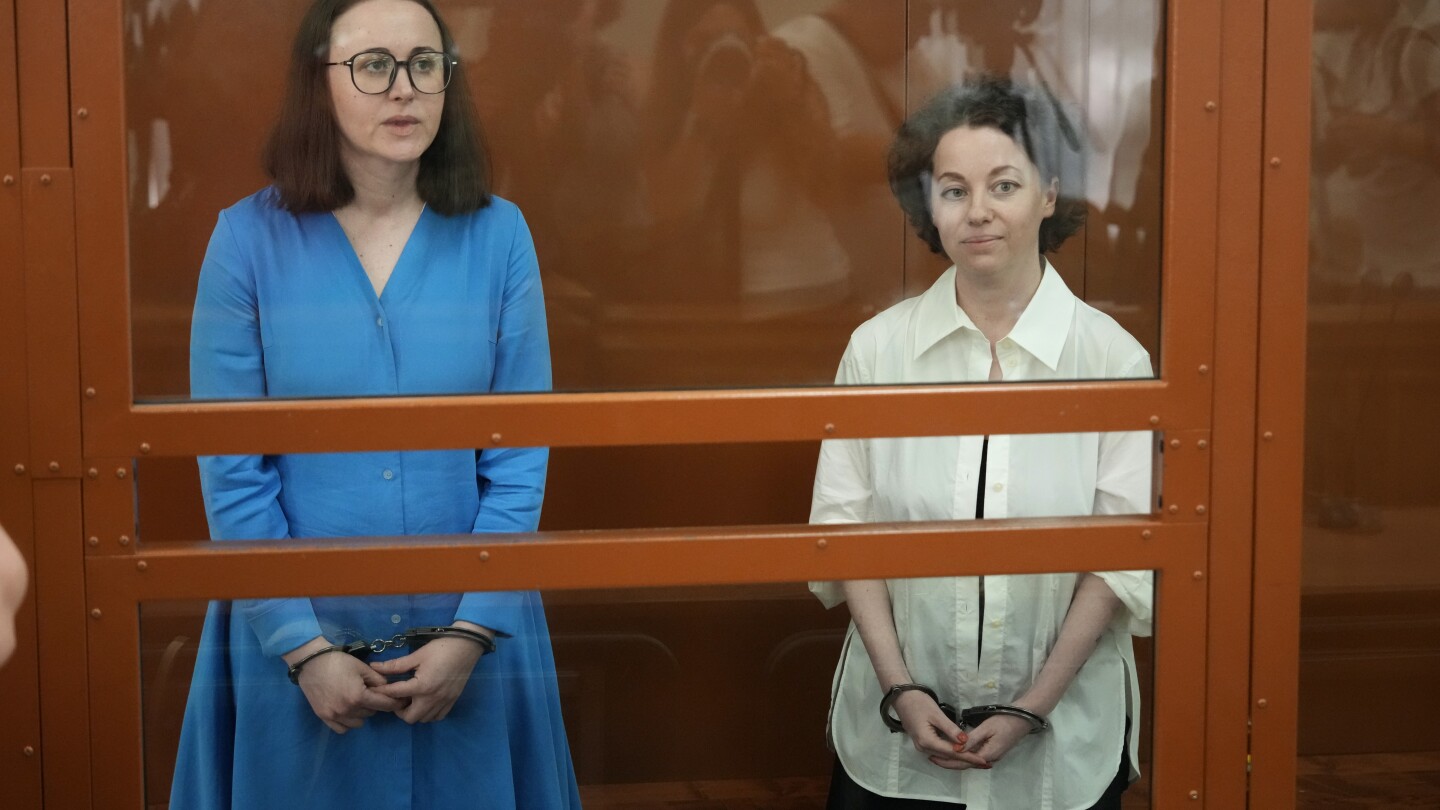 A Russian playwright and a theater director sentenced to prison on charges of advocating terrorism