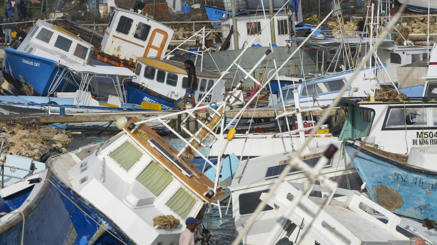 AP PHOTOS: From the Caribbean to Texas, Hurricane Beryl leaves a trail of destruction