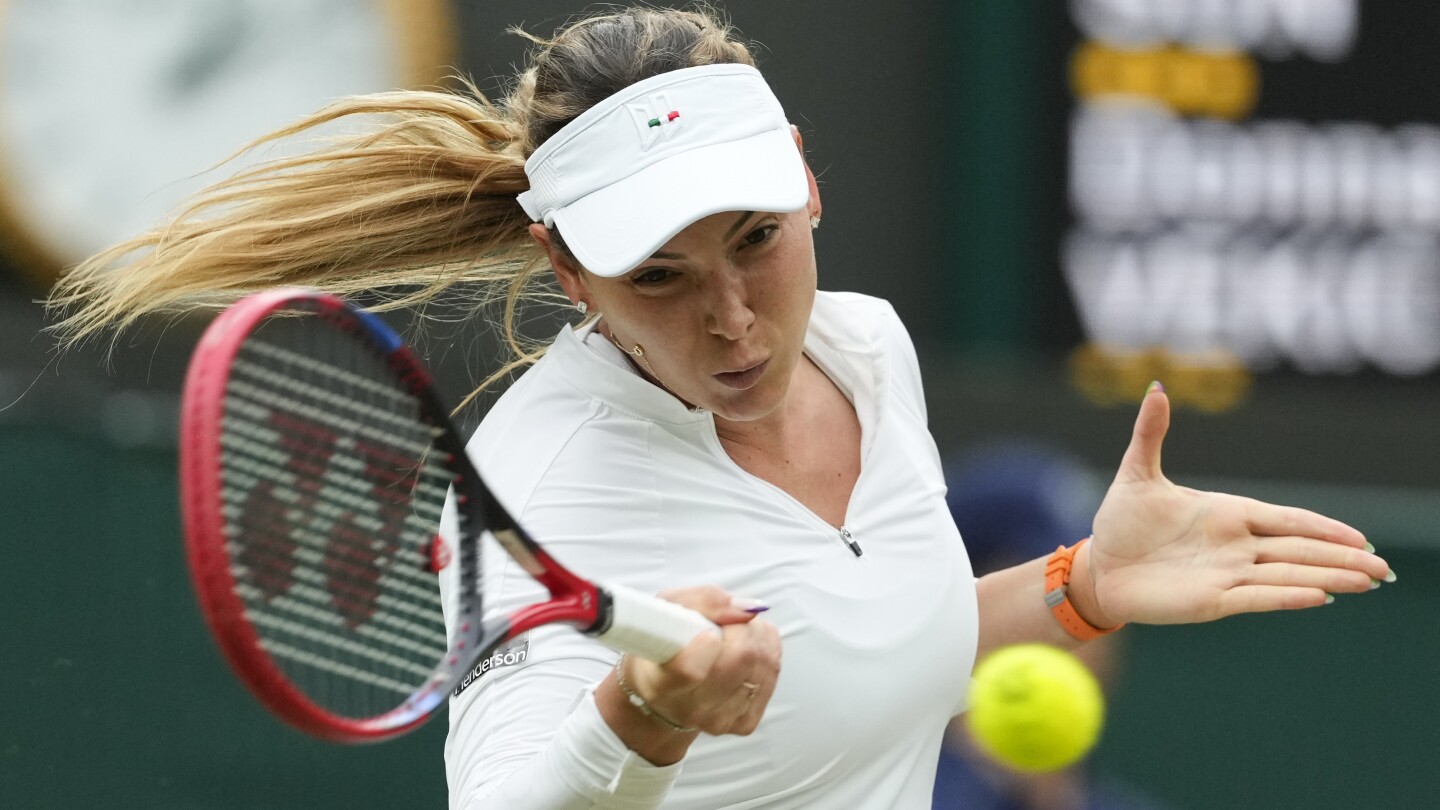 Donna Vekic reaches first Grand Slam semifinal in comeback win over Lulu Sun at Wimbledon