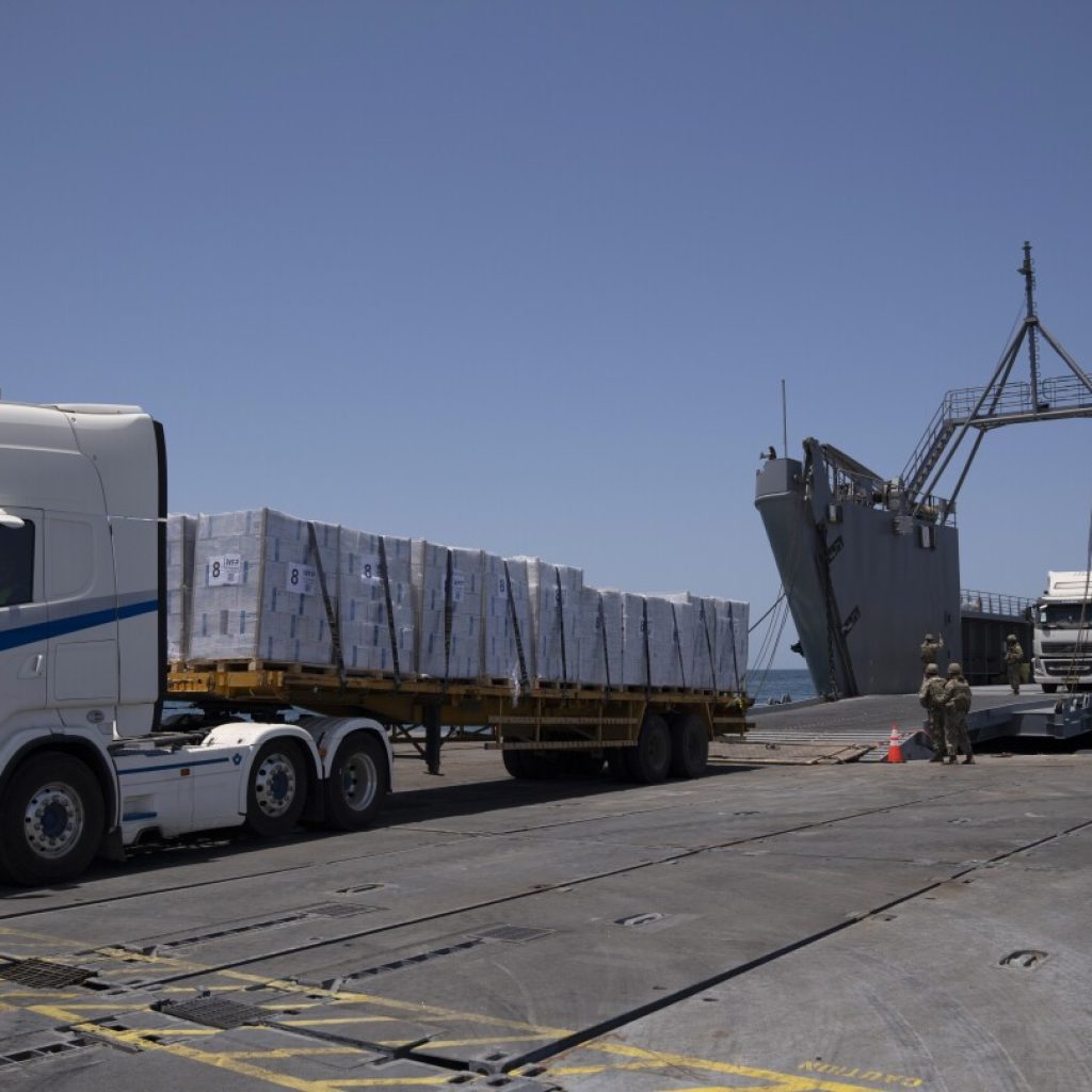 US-built pier will be put back in Gaza for several days to move aid, then permanently removed