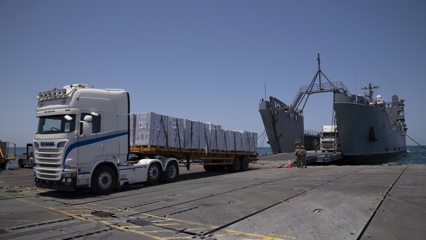 US-built pier will be put back in Gaza for several days to move aid, then permanently removed