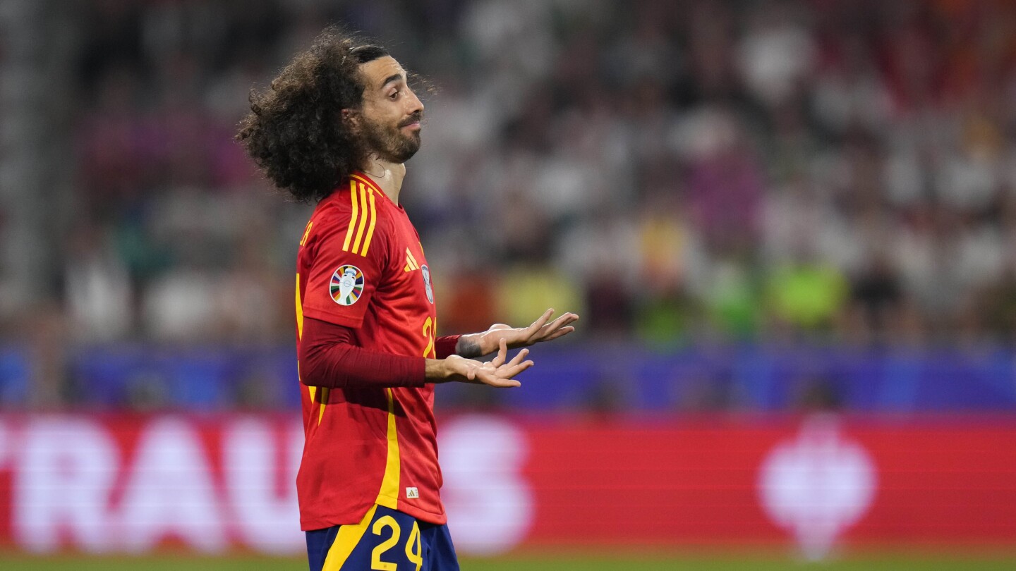 Aggrieved German supporters jeer Spain’s Marc Cucurella during Euro 2024 semifinal vs. France