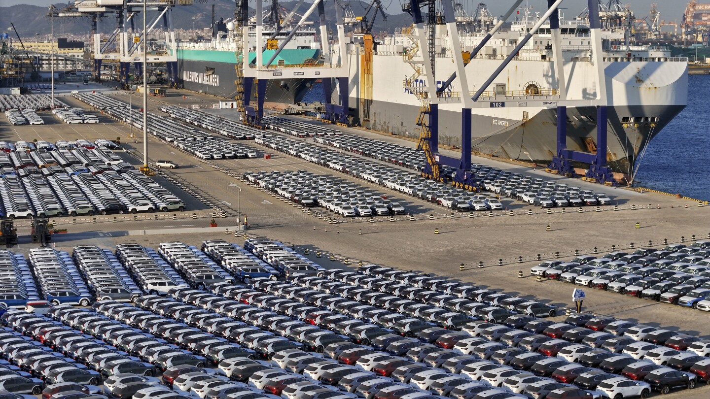 Chinese auto exports surge, partly offsetting a sales slump at home