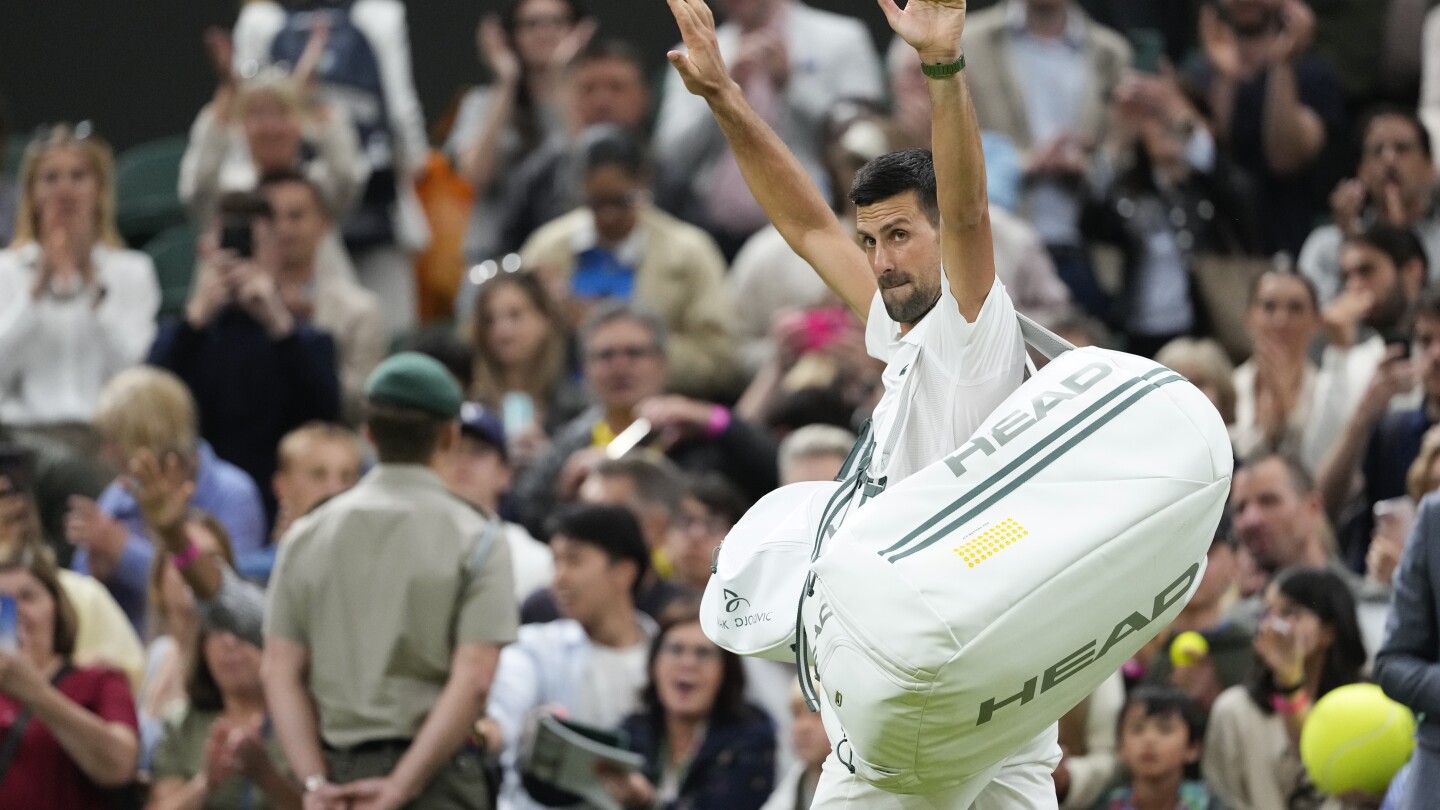 Novak Djokovic reaches a record 13th Wimbledon semifinal when an injured Alex de Minaur withdraws