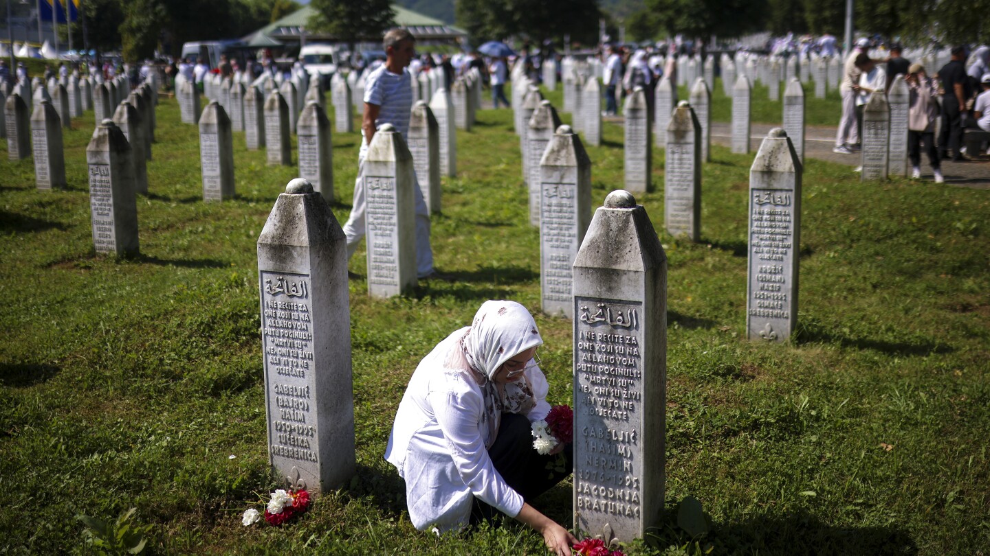 Thousands mark 1995 Srebrenica genocide which is denied by Serbs, fueling ethnic tensions in Bosnia