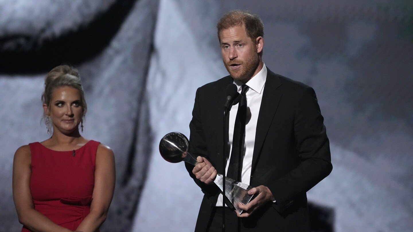 Prince Harry honored with Pat Tillman Award for Service at The ESPYS