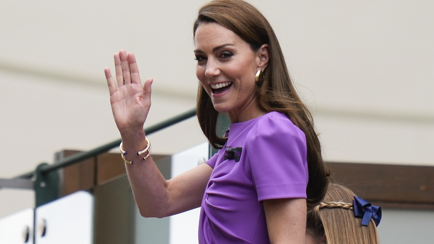 Kate, Princess of Wales, is at Wimbledon in a rare public appearance since revealing she has cancer